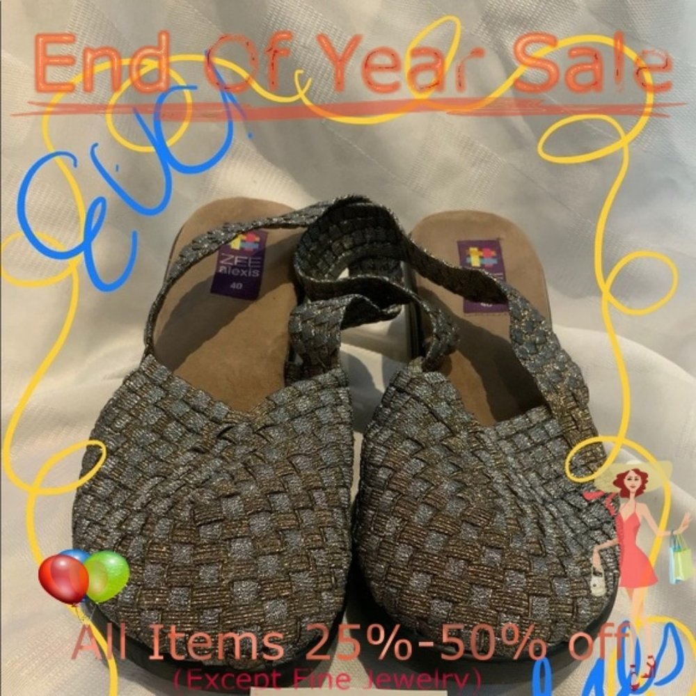 Sparkly Wedges with Backstrap
